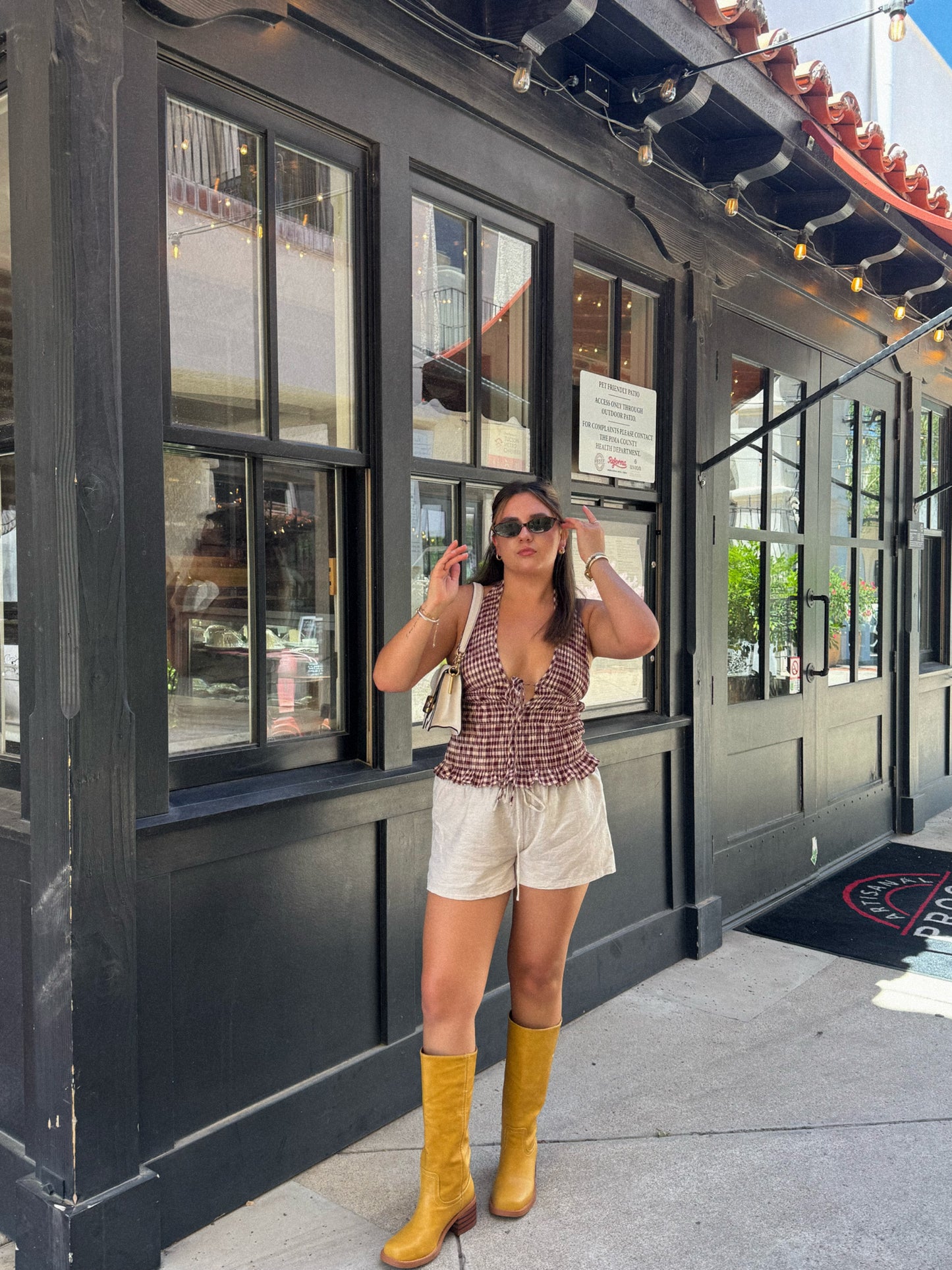 Matilda Gingham Halter Top