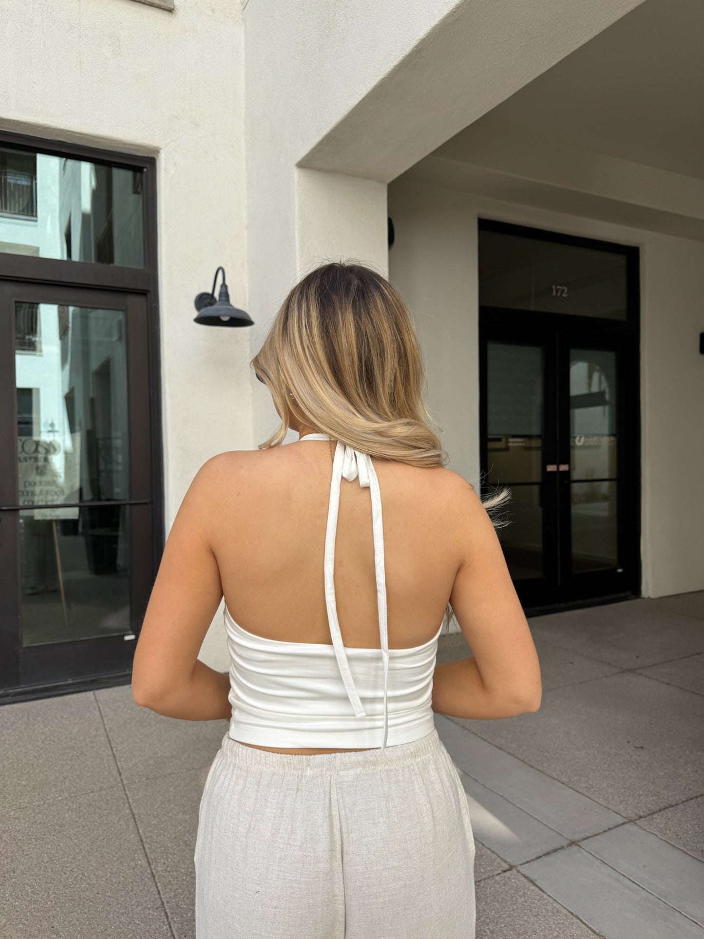 Venice Halter Top (White)