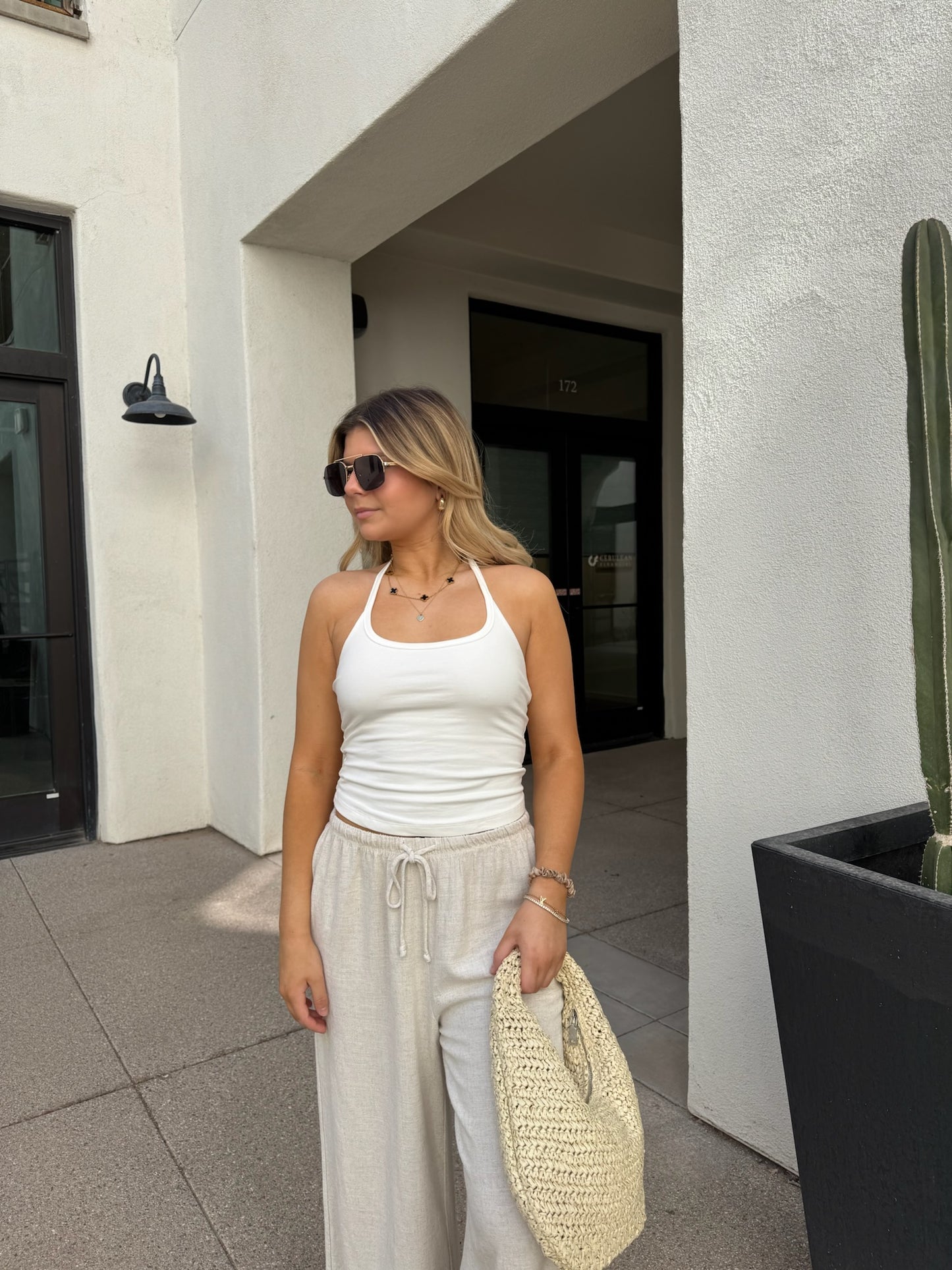 Venice Halter Top (White)