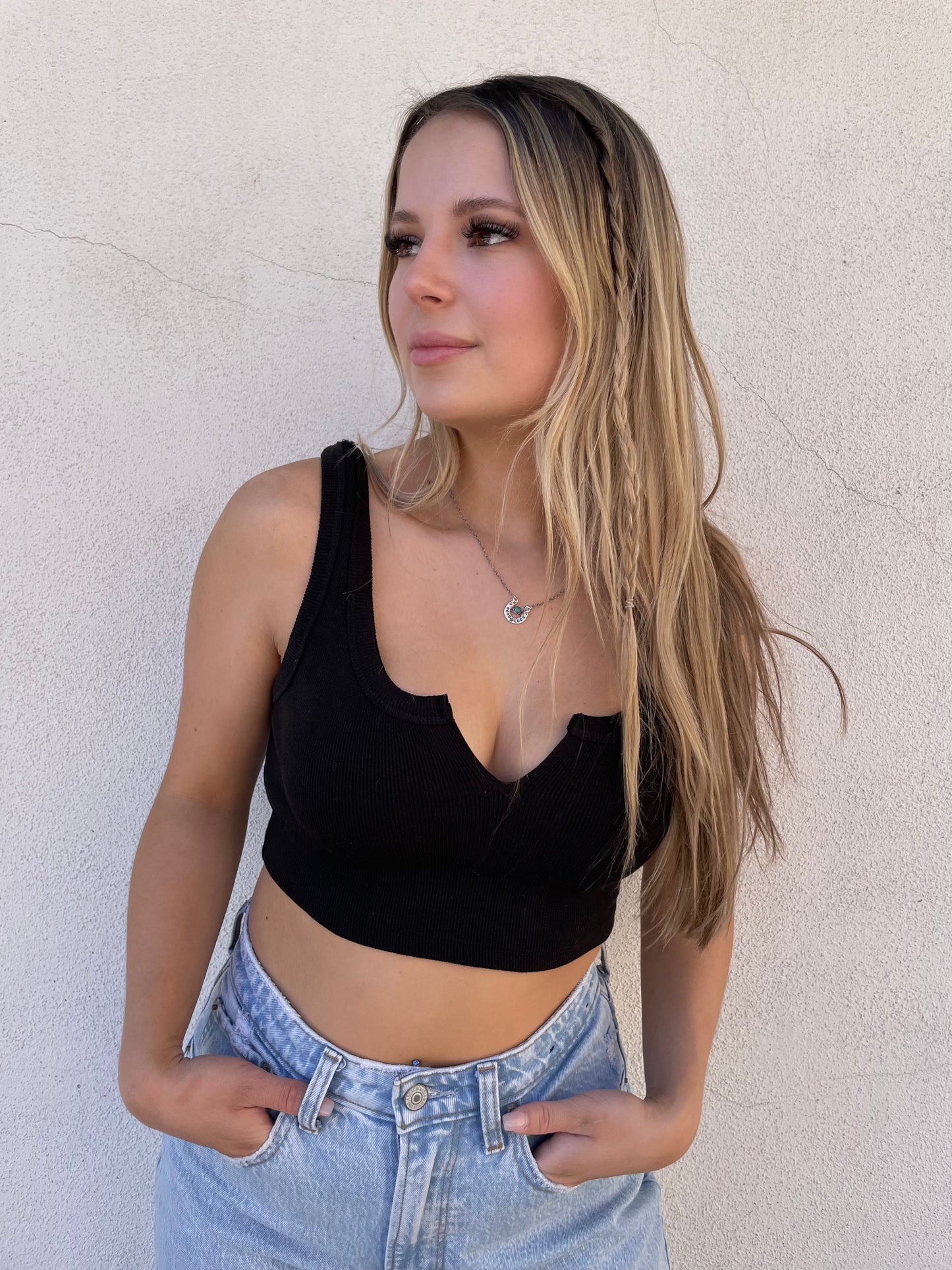 Back To Basics Ribbed Tank (Black)