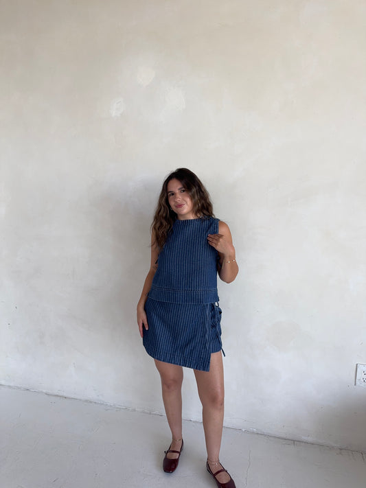 Stars & Stripe Denim Skort