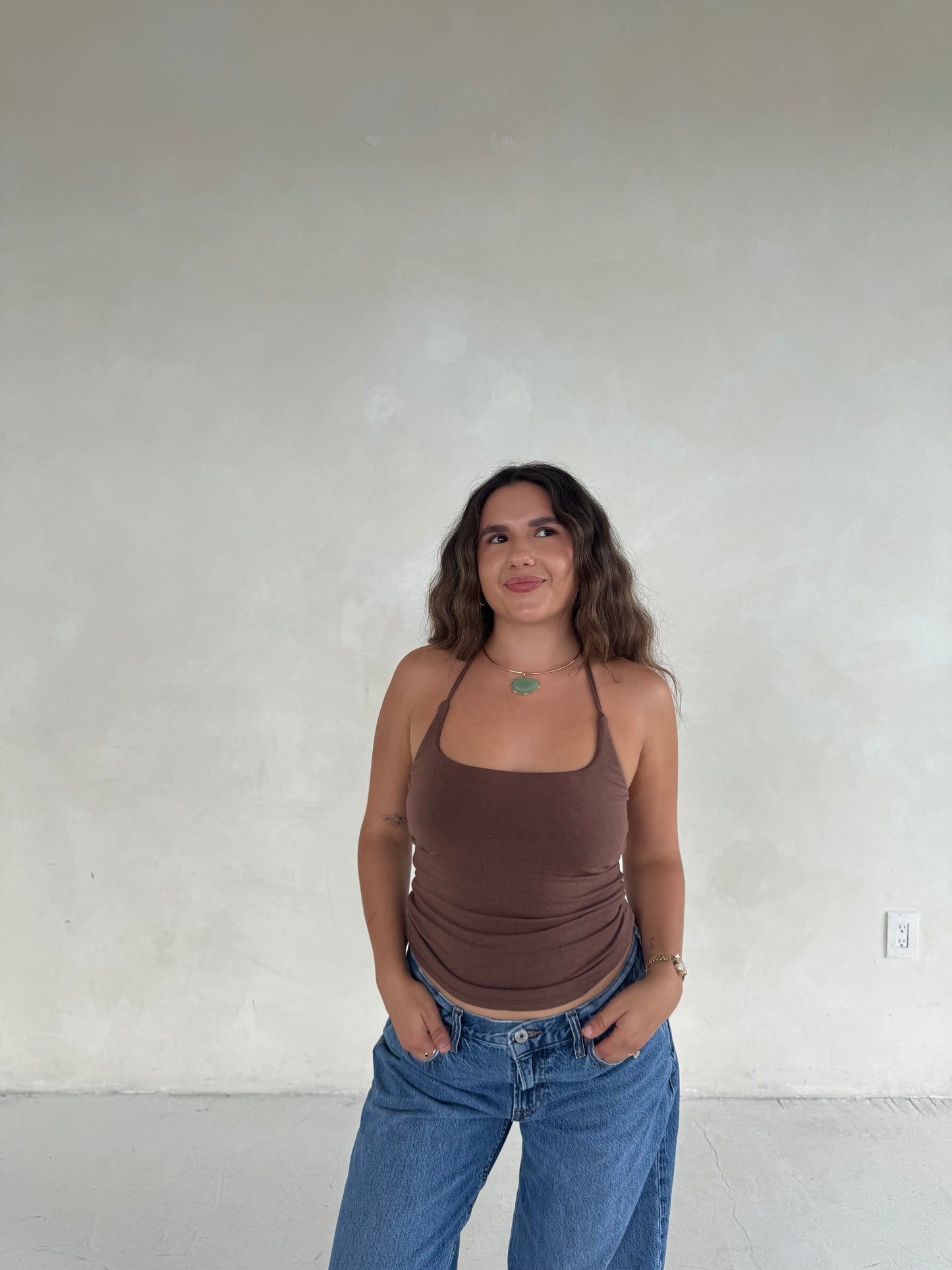 Cove Halter Top (Mocha)