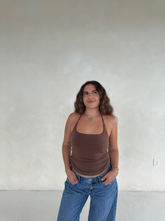 Cove Halter Top (Mocha)