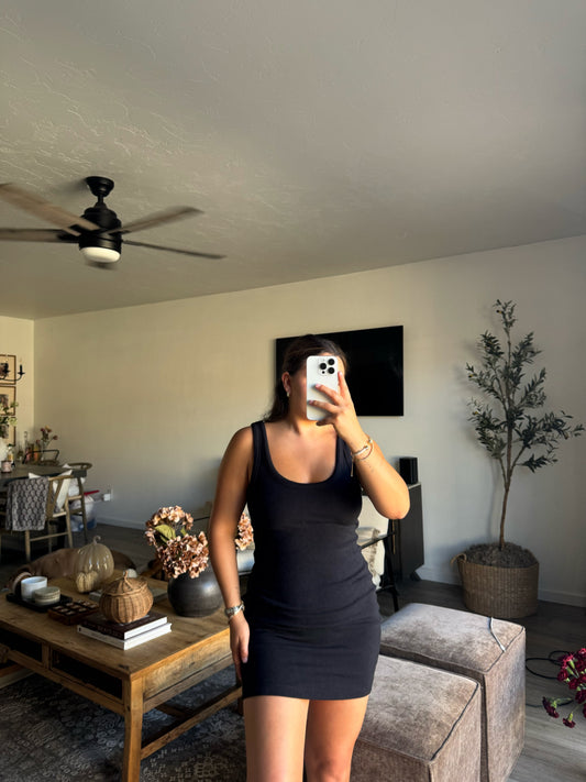 Ribbed Mini Dress