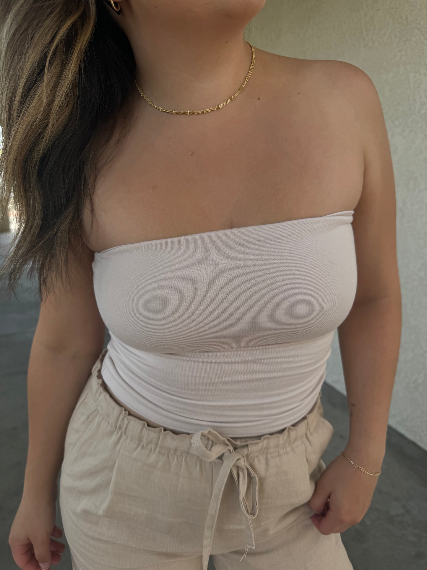 Essential Bandeau Top (Soft Taupe)