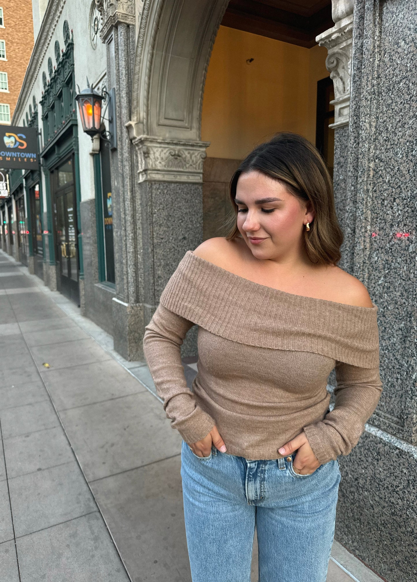 Knit Off The Shoulder Top