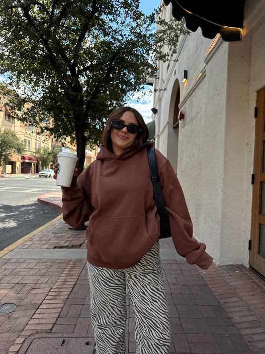 Soft Structure Hoodie (Chesnut & Cream)