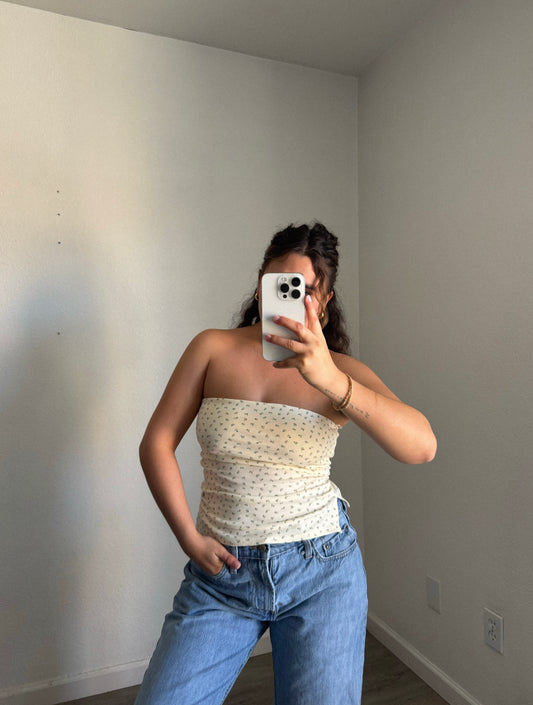 First Bloom Strapless Top
