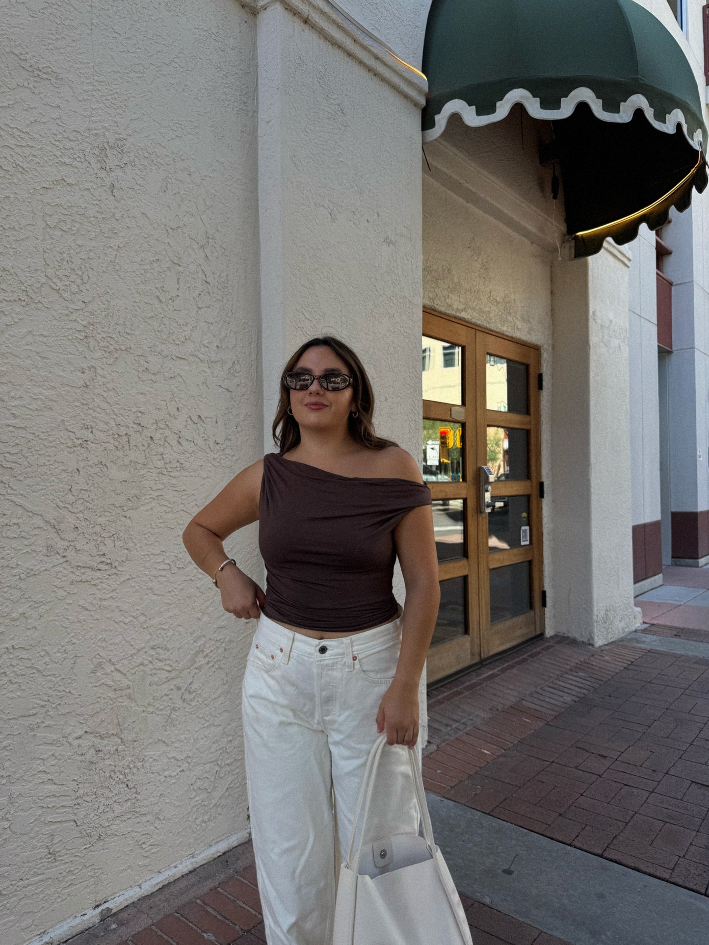 Chesnut One Shoulder Top