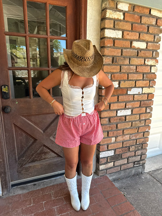 Dolly Gingham Boxer Shorts