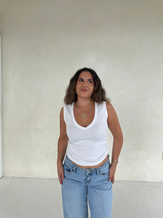 Frame V Neck Top