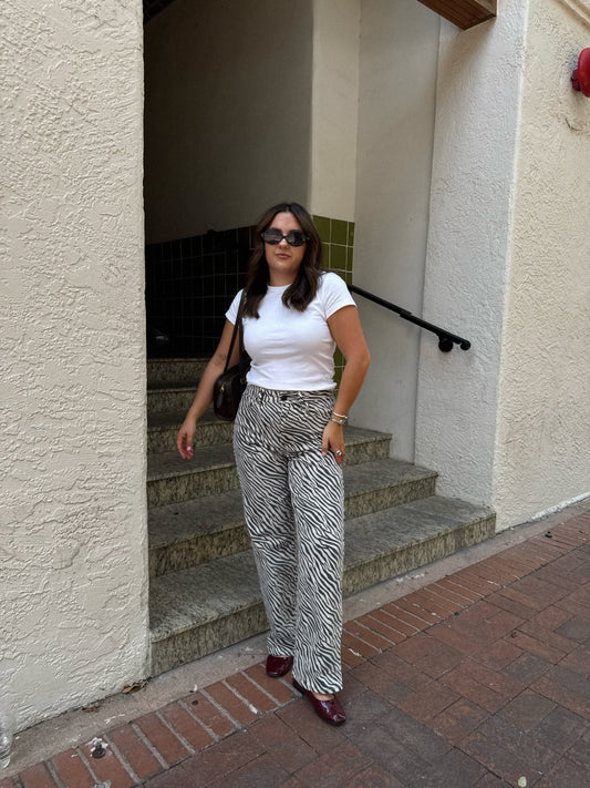 Zebra Denim Jeans