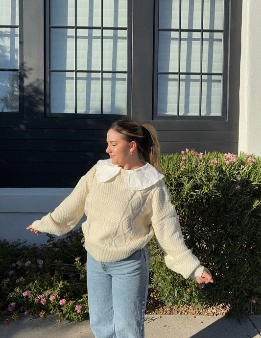 Gorgie Ruffled Collar Sweater