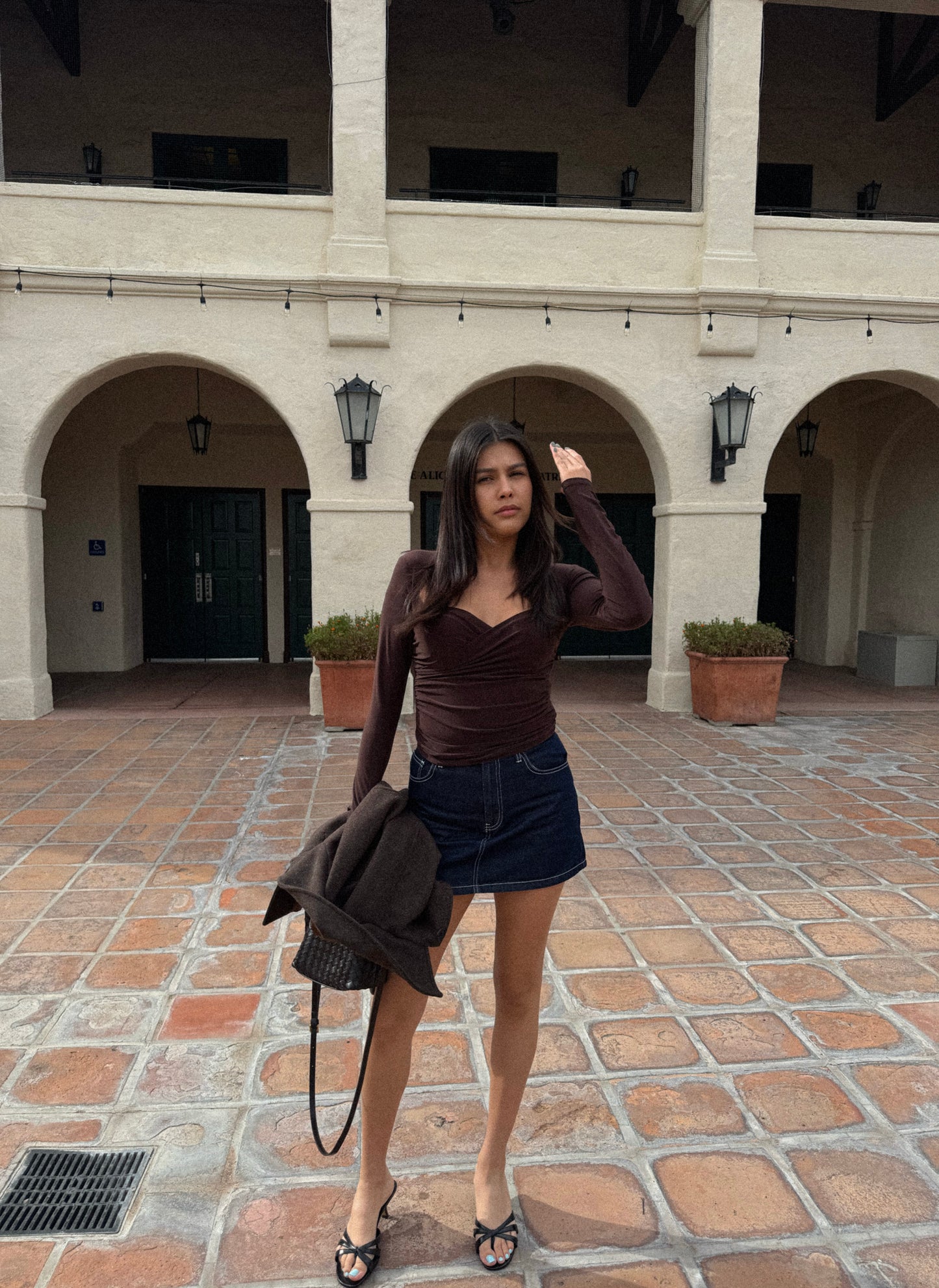 Empire Ruched Long Sleeve